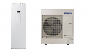 SAMSUNG ORAS-VANDUO-9.0-8.7-KW SPLIT KOMPLEKTAS SU R32 FREONU (SU 200 L TŪRINIU ŠILDYTUVU)